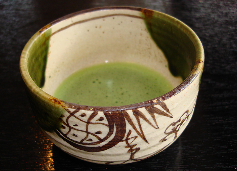 Photo of tea cup with green tea